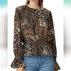 Victor Alfaro Collective Rent The Runway Pre-Loved Animal Print Peasant Top